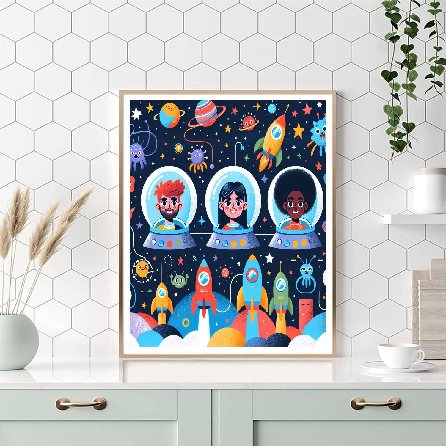 Space Explorers And The Lost Galaxy Painting Number Kit