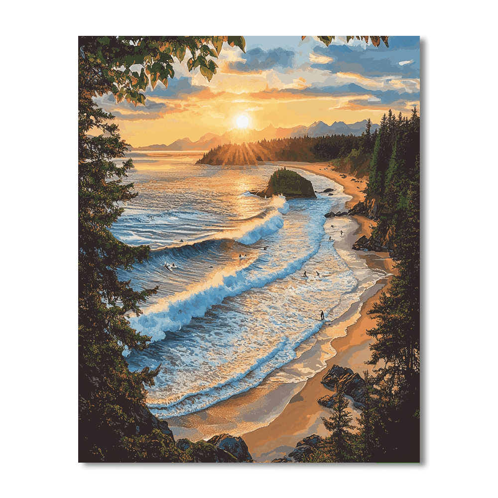 Vancouver Island's Tofino Numbered Painting Kits