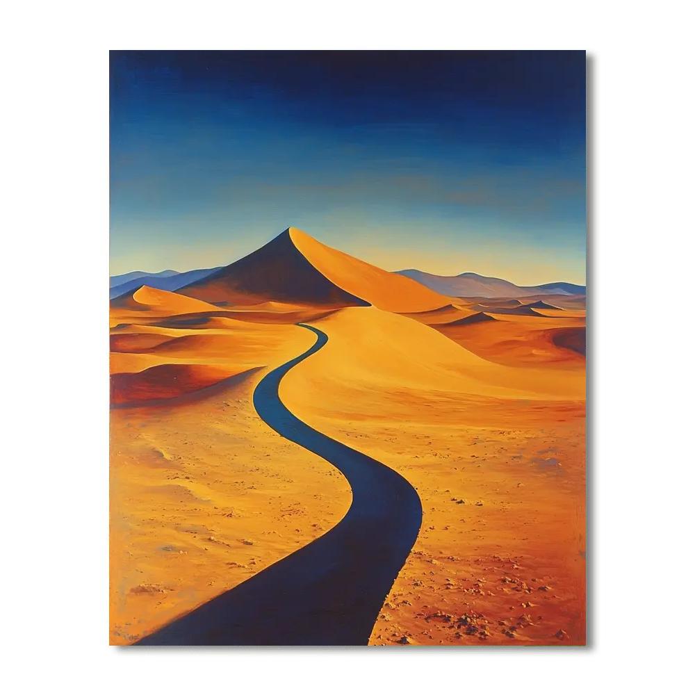 Salvador Dalí Inspired Enigmatic Desert  Number Painting