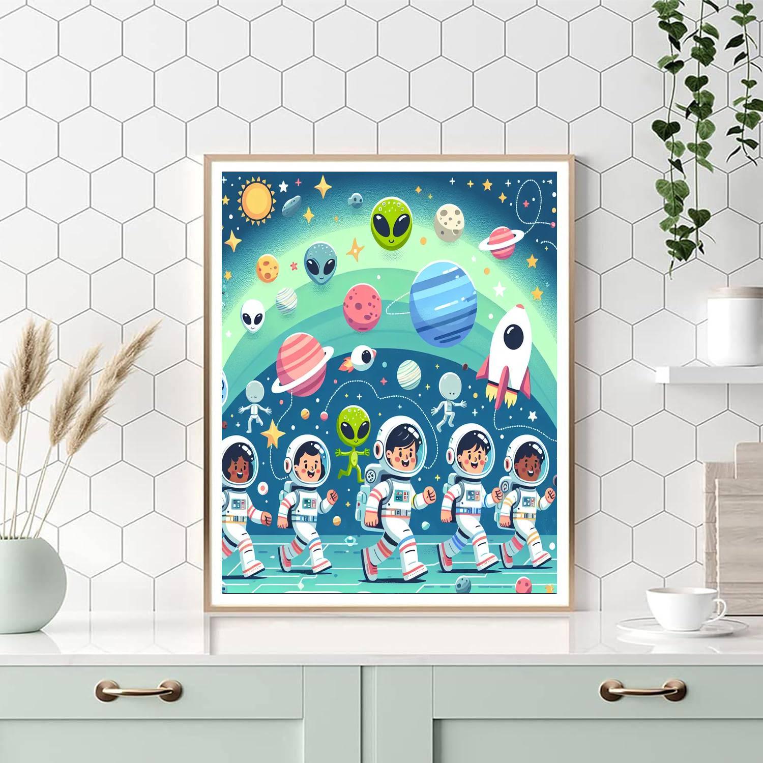 Space Travel Tales Painting By Numbers Kit