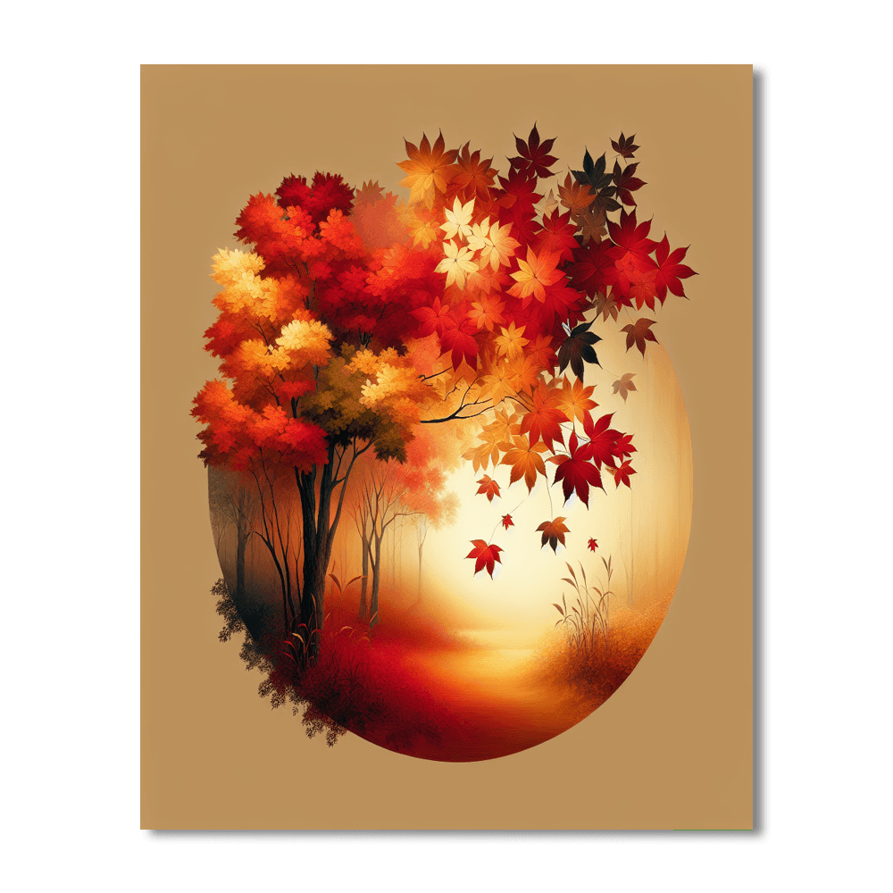 Cascading Autumn Leaves Paint By Numbers Kits