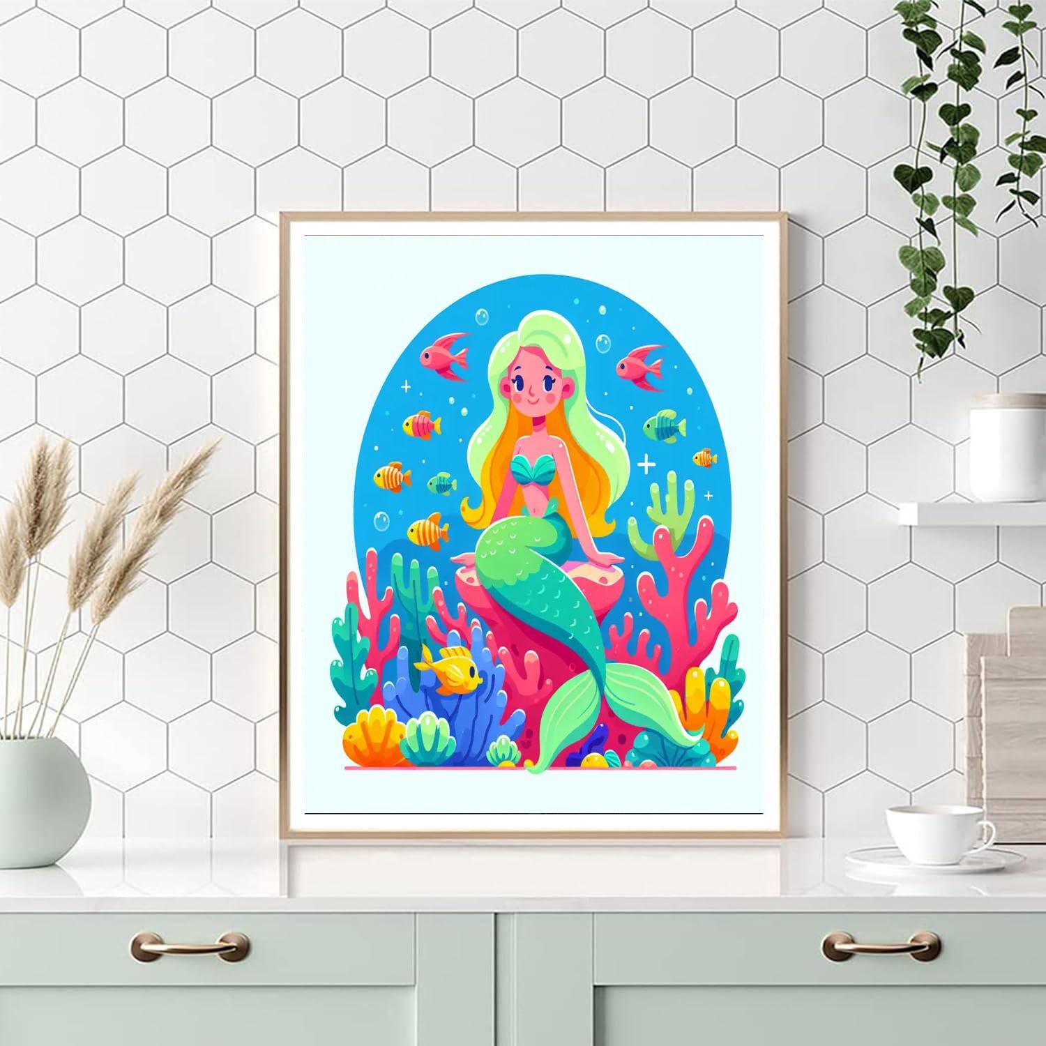 Magical Mermaid Reef Painting By Numbers Kit