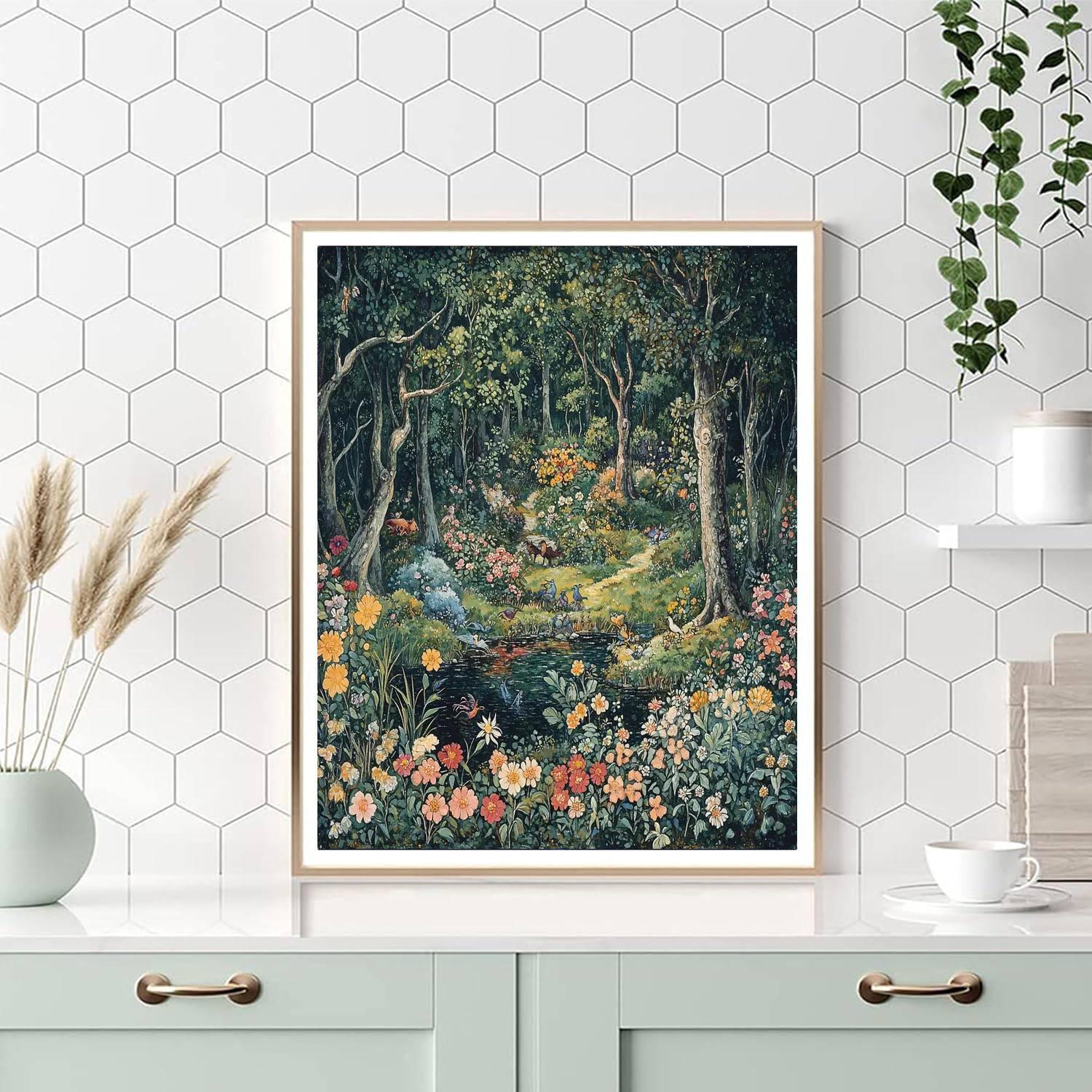 Arthur Rackham Inspired Fantasy Forest Enchantment  Paint By Numbers