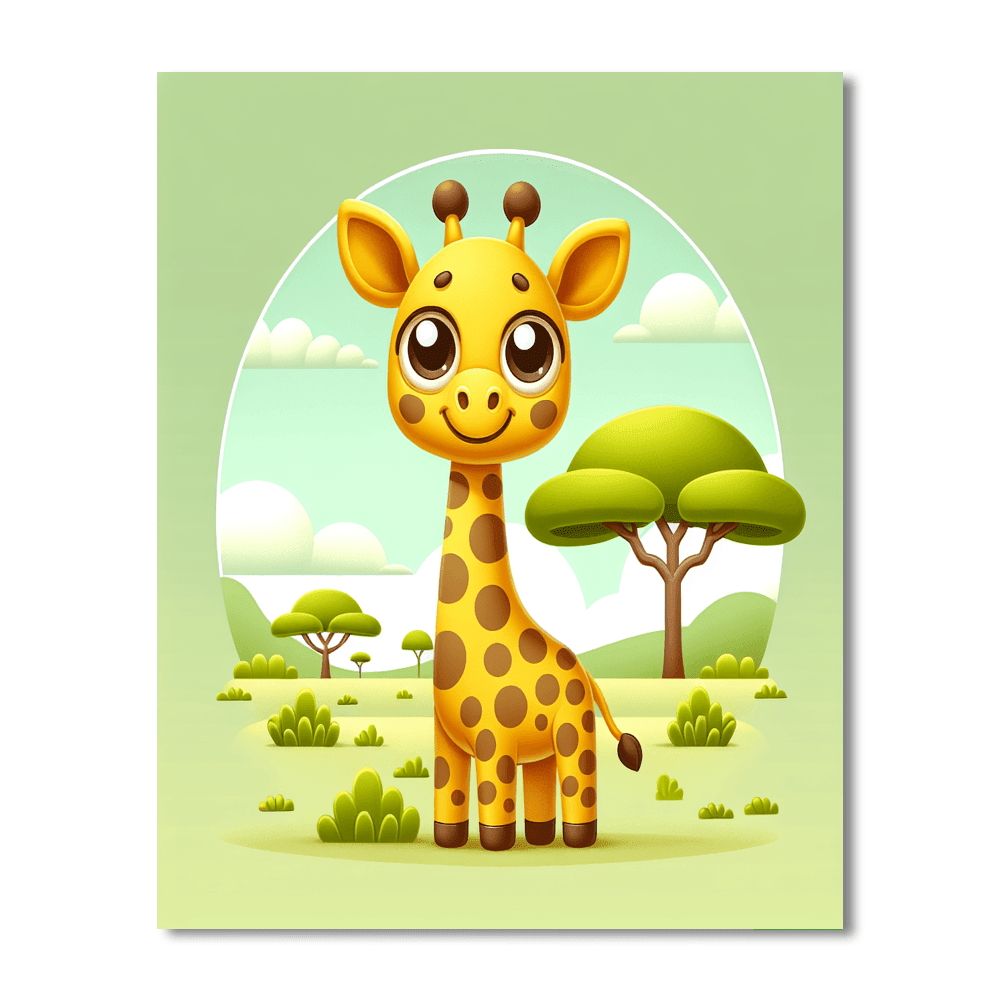 Gleeful Giraffe Paint By Color