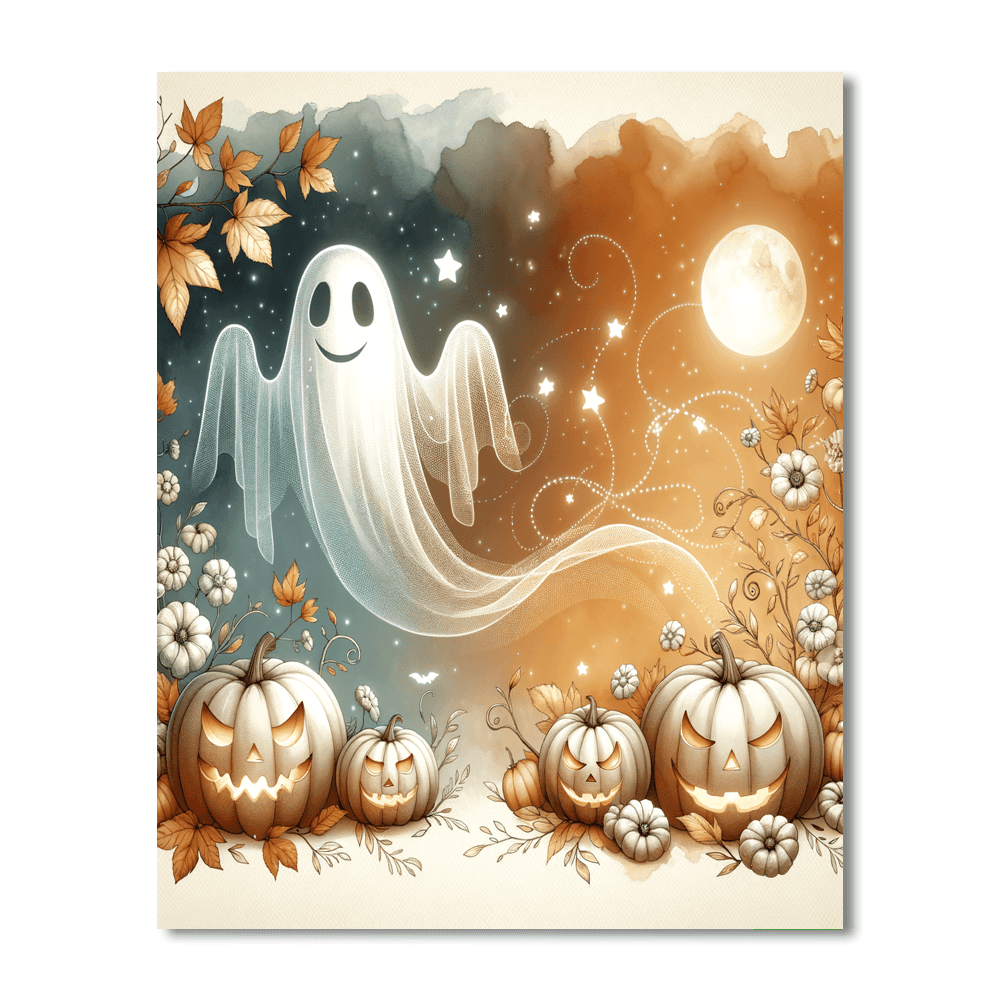 Friendly Ghost - DIY Painting By Numbers Kit