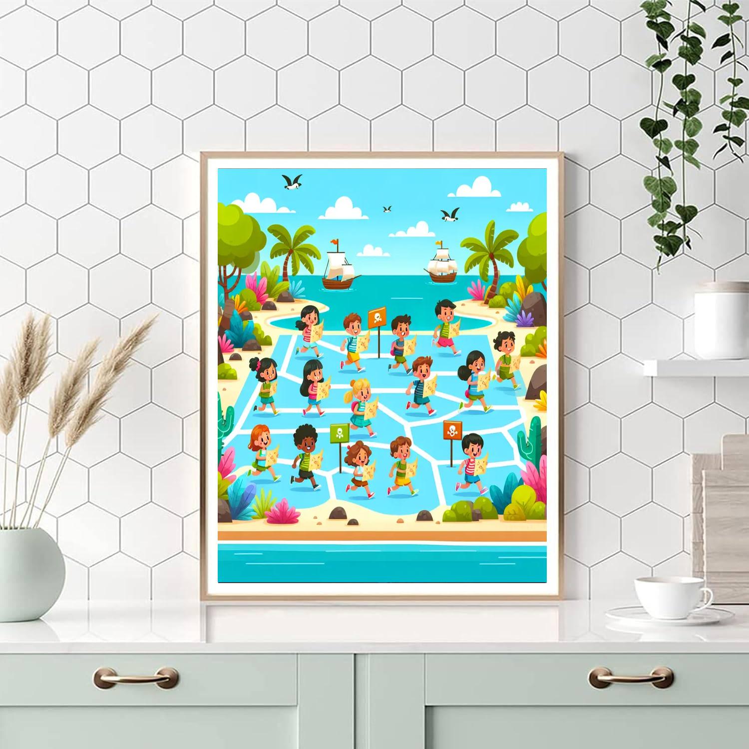 Island Hopping Adventure Number Painting