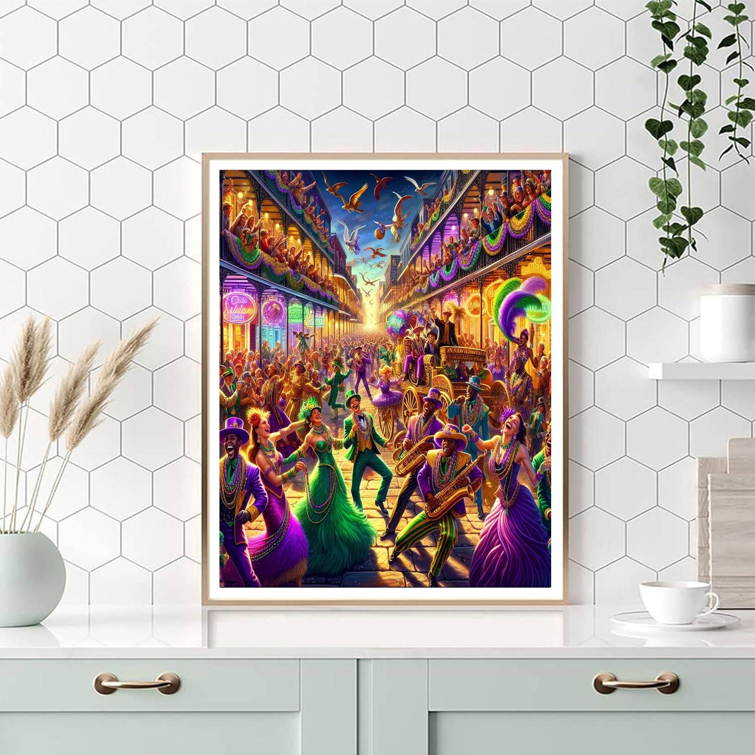 New Orleans Mardi Gras - New Orleans Numbered Painting Kits