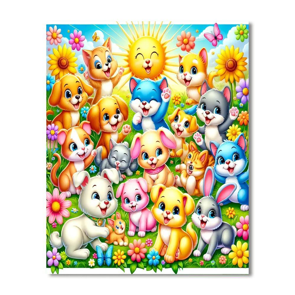 Magical Animal Pals Painting By Numbers Kit