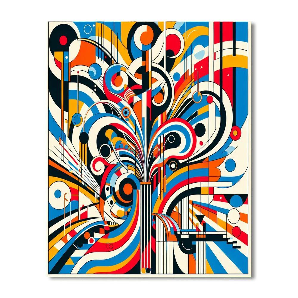 Colorful Pop Art Explosion DIY Paint By Numbers