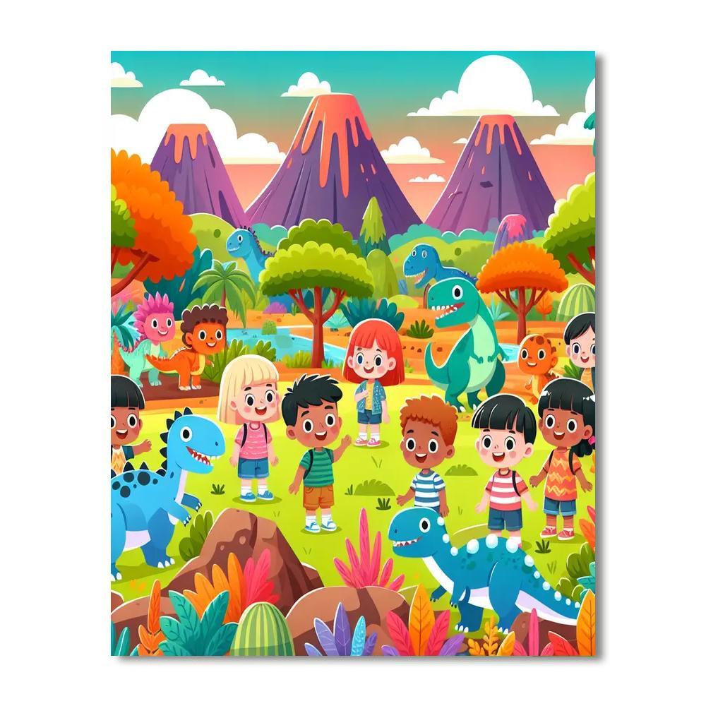 Dino Days Out Paint By Numbers Art