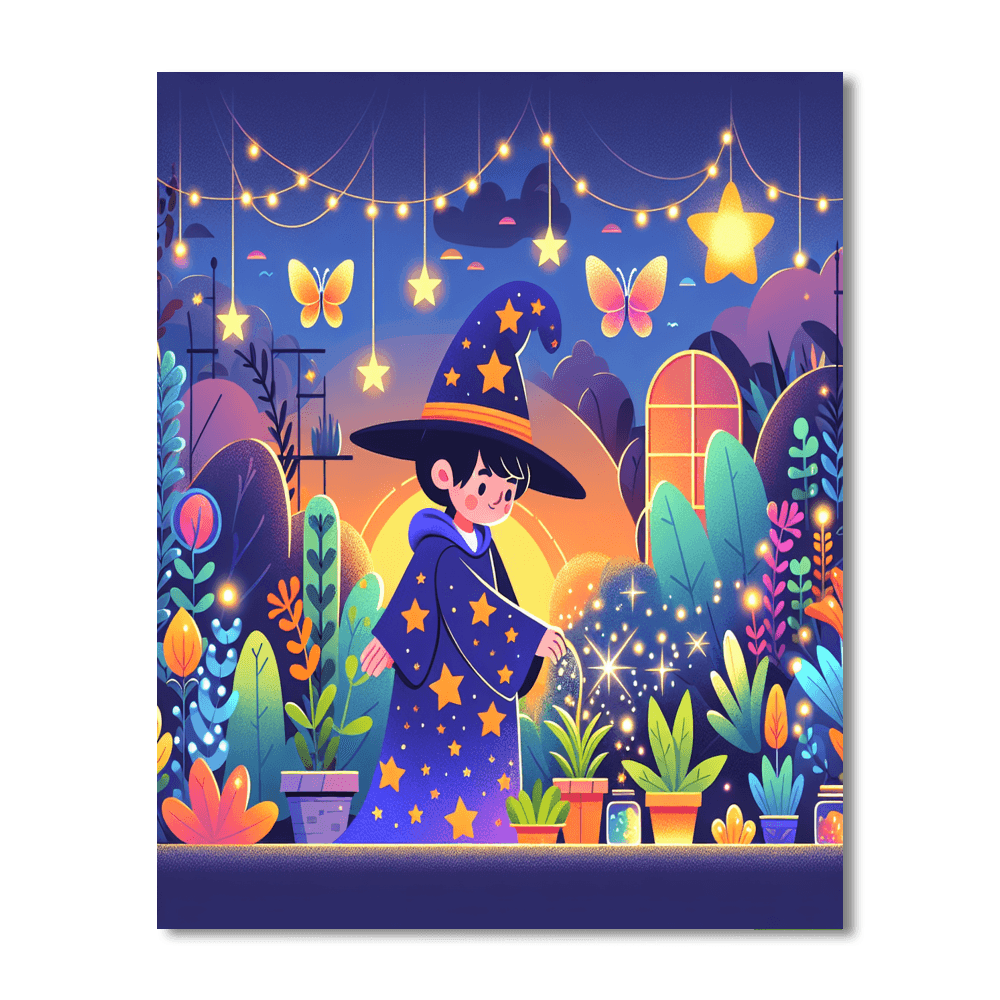 Charming Wizard's Garden Painting By Numbers Kit