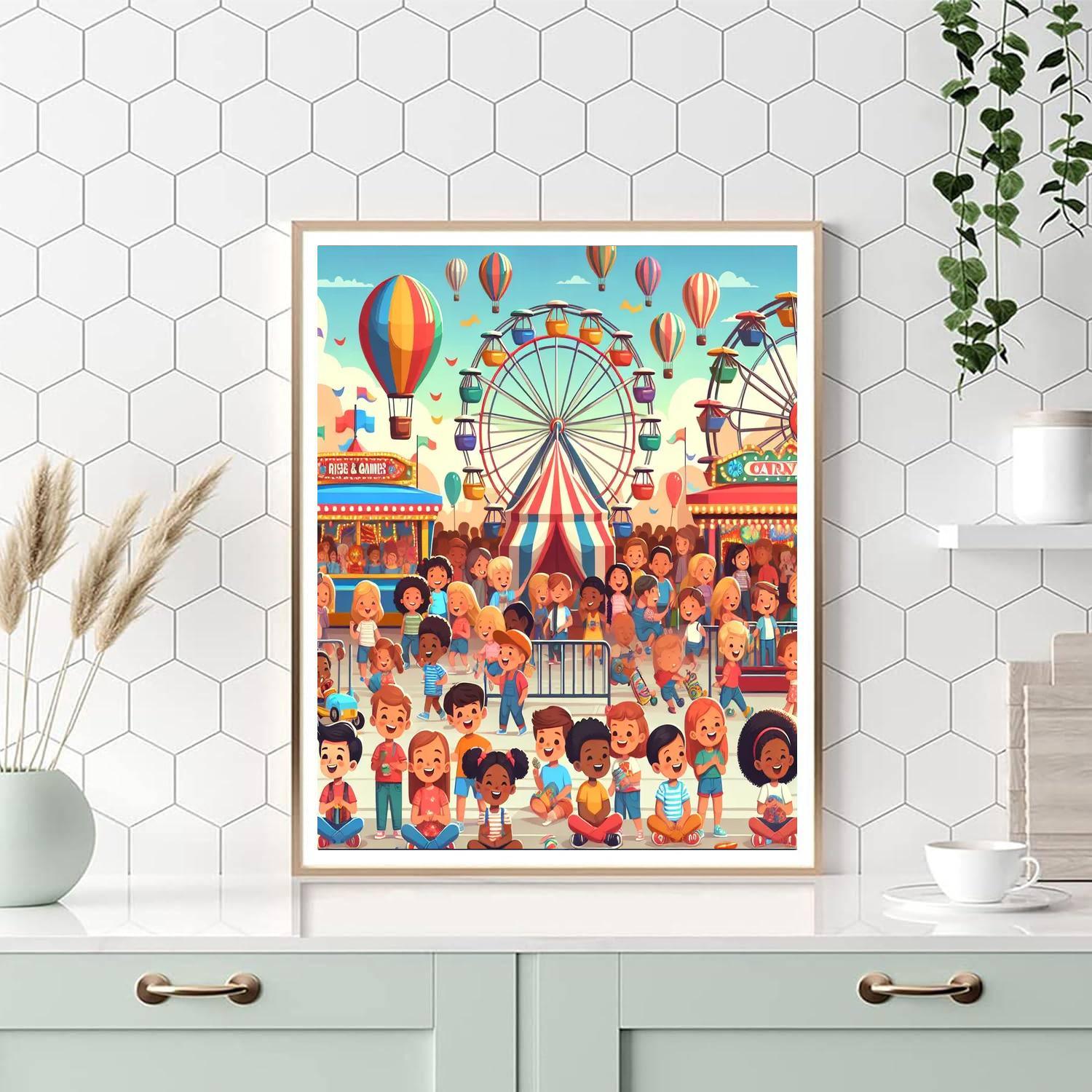 Colorful Carnival Spectacle Painting Number Kit