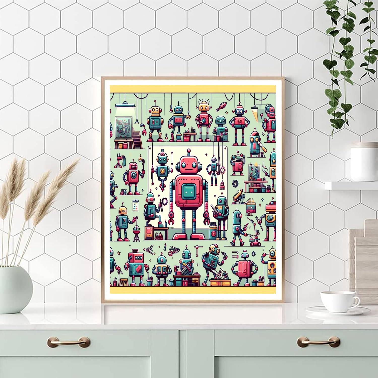 Wacky Robots Paint By Color