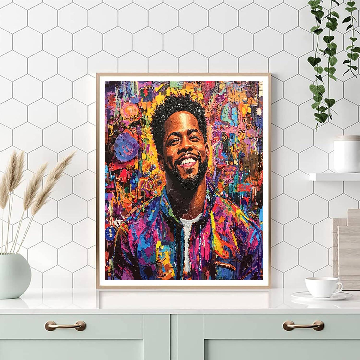 Kevin Hart: The Comedic Dynamo On A Quest For Laughter Number Painting