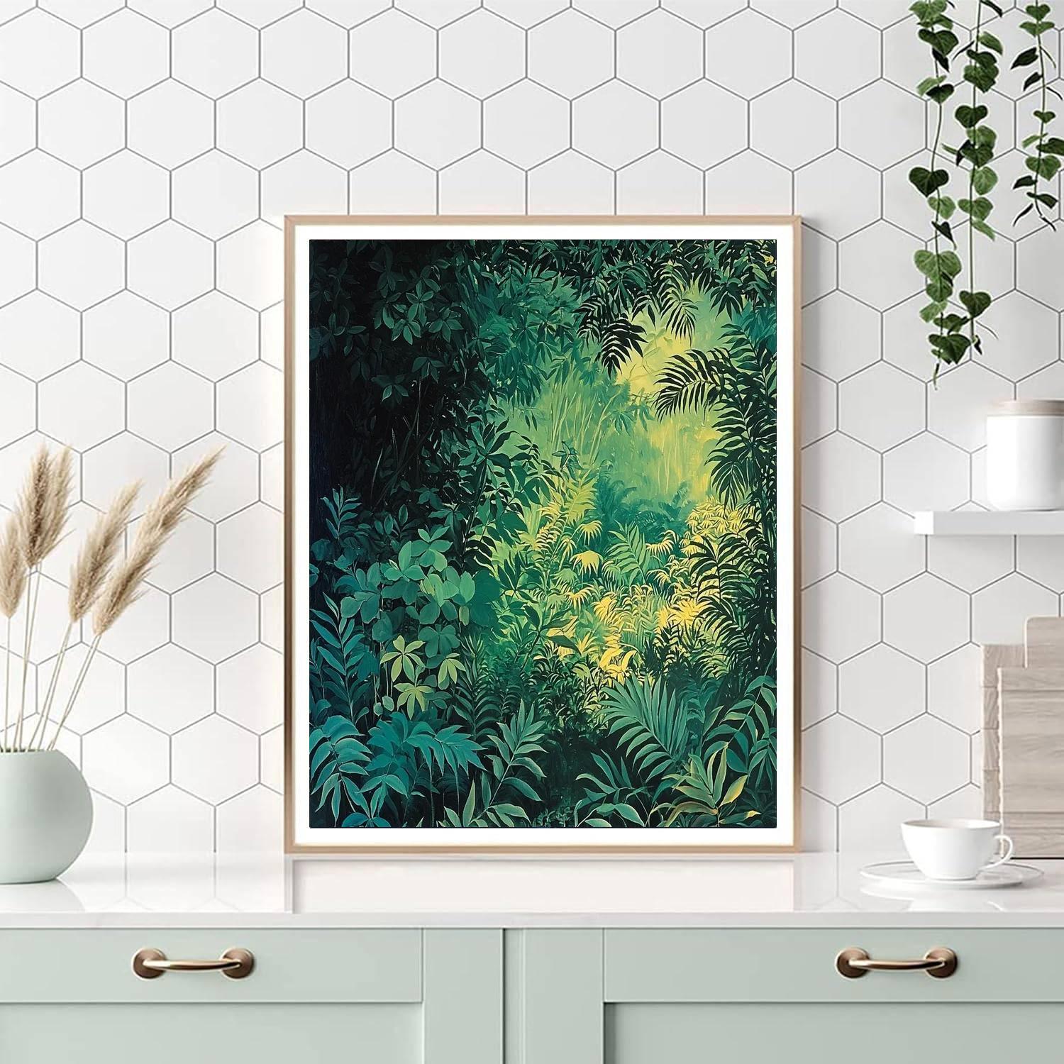 Henri Rousseau Inspired Lush Jungle Escape  Paint By Numbers