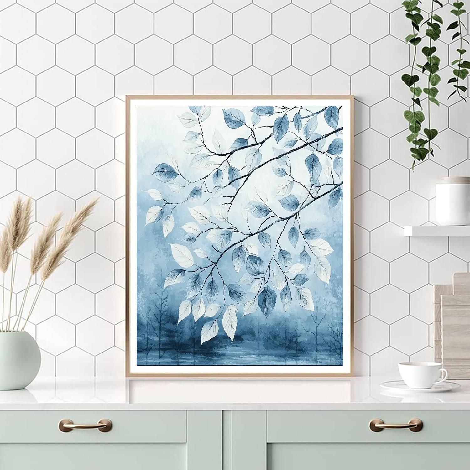 Leonardo Da Vinci Inspired Frosted Nature  Paint By Numbers Art