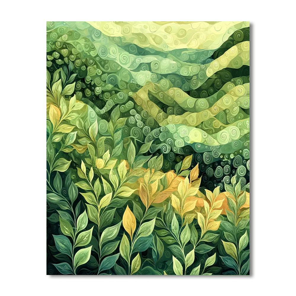 Paul Cézanne Inspired Nature's Fractal Harmony  Number Painting