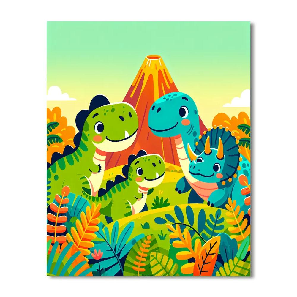 Mysterious Dinosaurs Painting Number Kit
