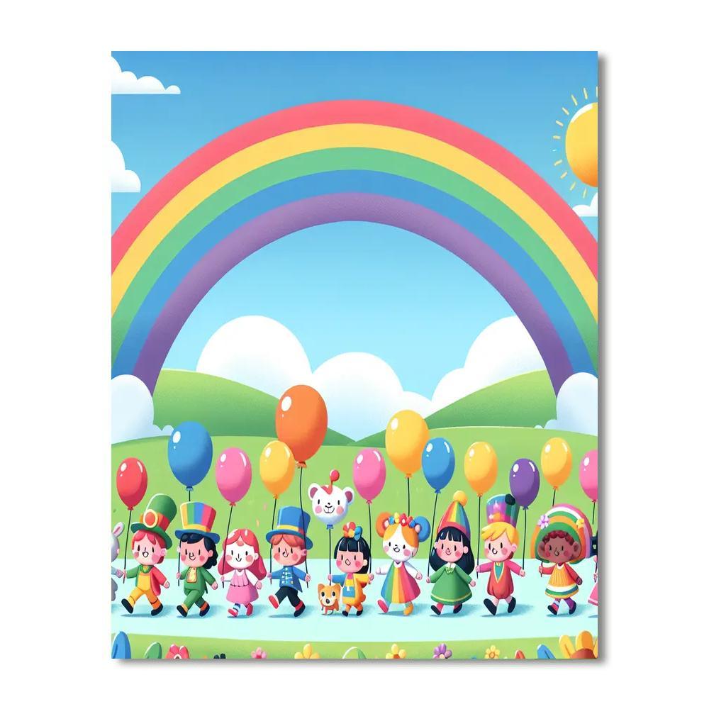 Rainbow Parade Painting Number Kit