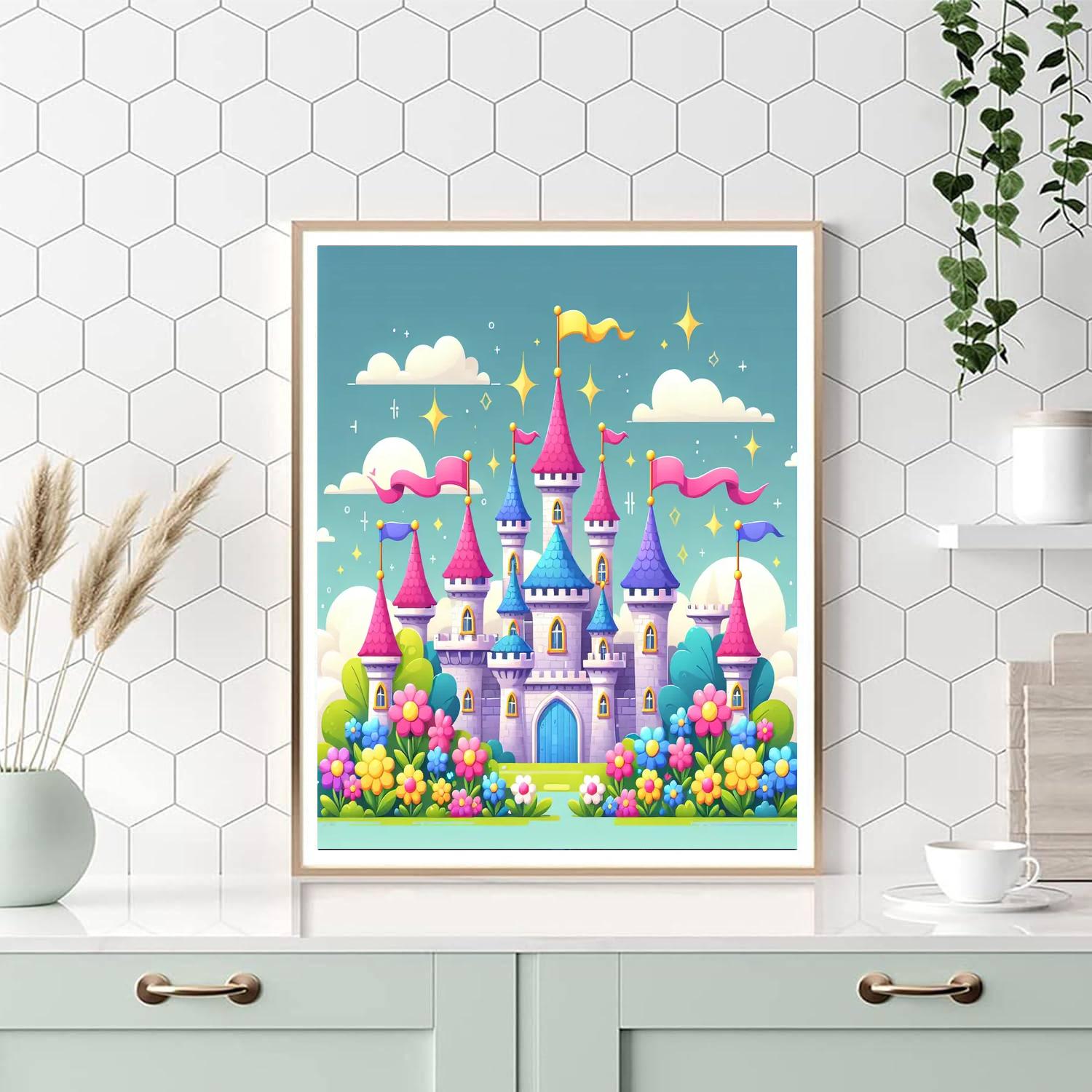 Majestic Fairy Tale Castle Painting Number Kit