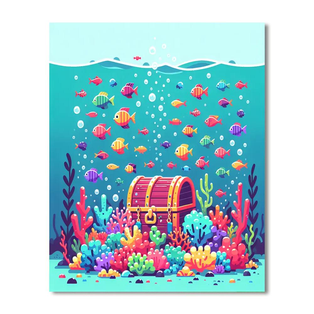 Underwater Treasure Island Paint By Numbers