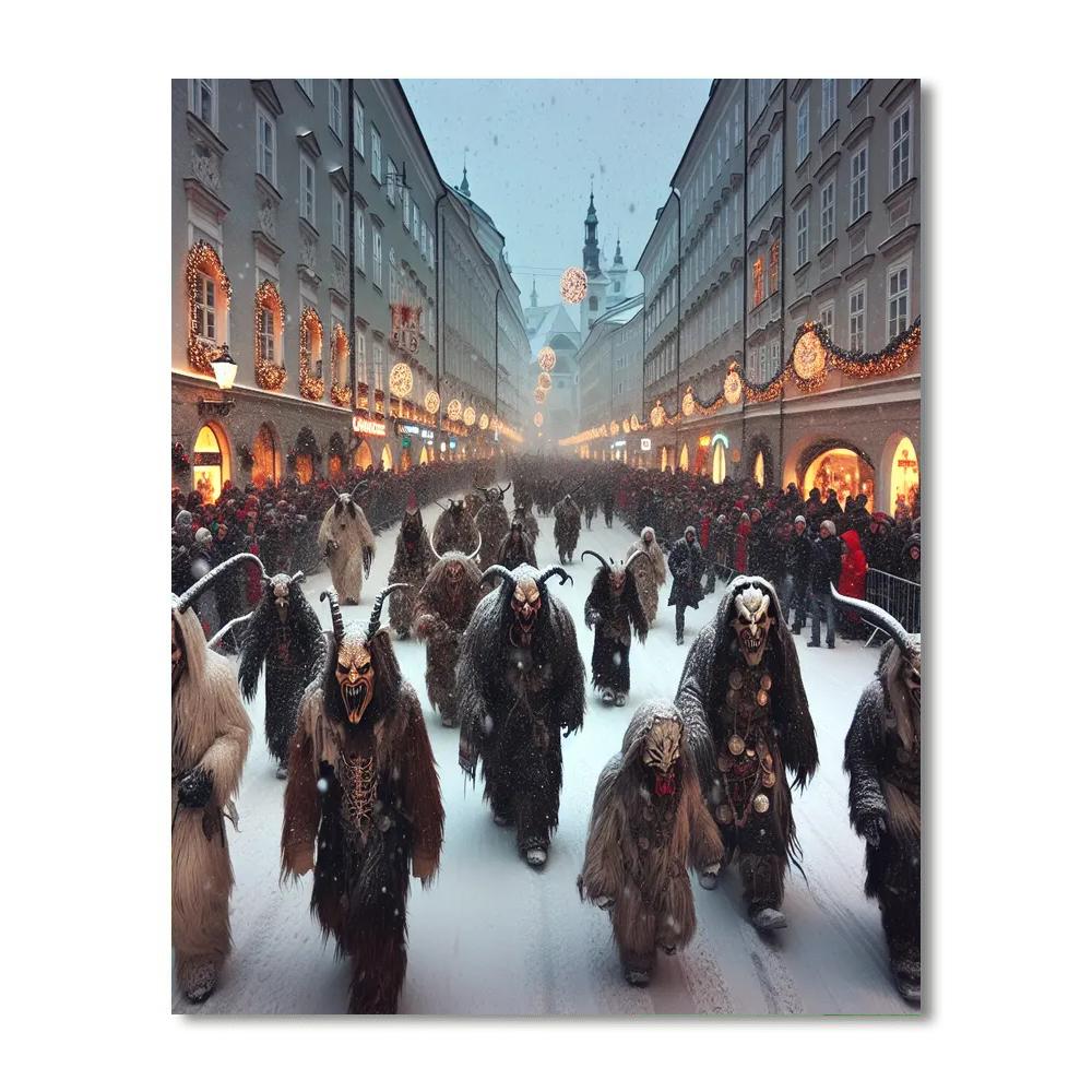 Krampusnacht - Salzburg, Austria Number Painting