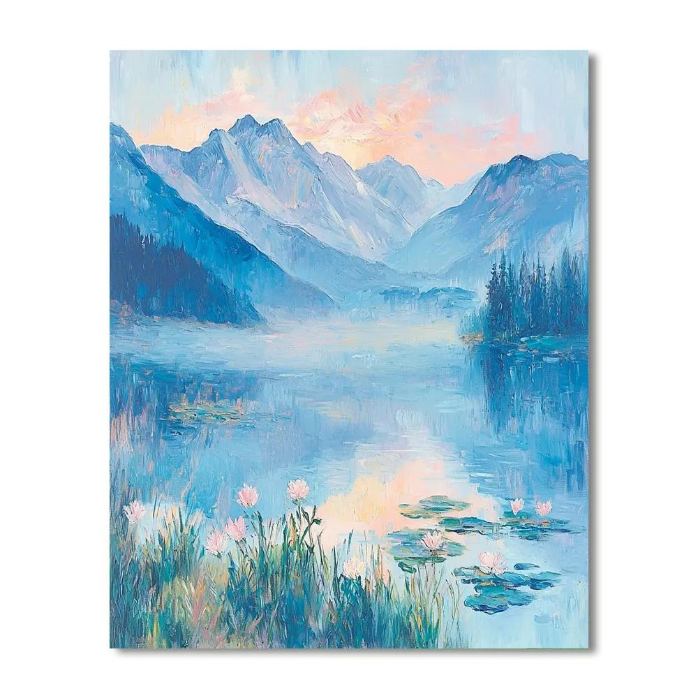 Claude Monet Inspired Monet's Misty Mountain Morning  Paint By Number
