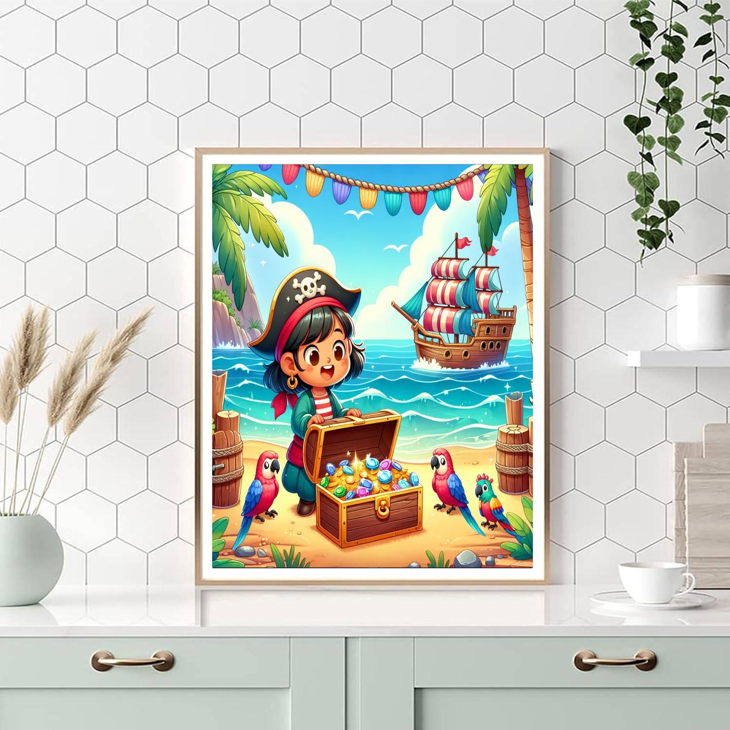 Pirate Cove Exploration DIY Paint By Numbers