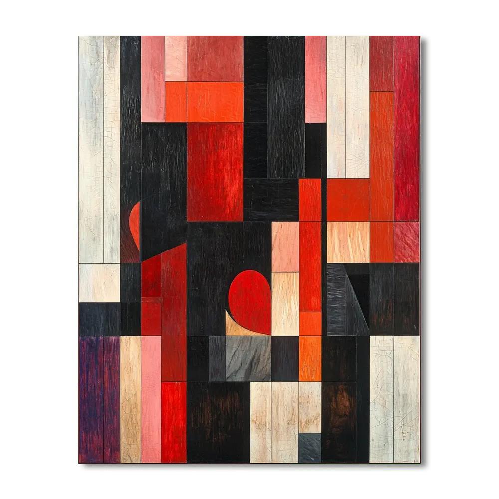 Kazimir Malevich Inspired Conceptual Geometry  Paint By Color