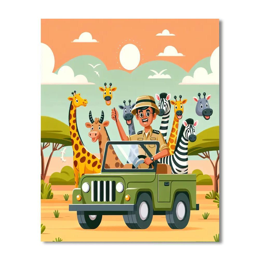 Safari Adventure Discovery Paint By Numbers Kits