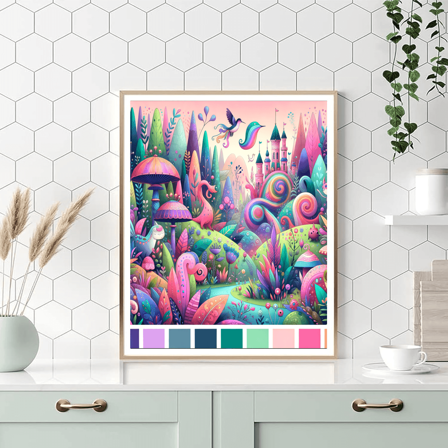 Whimsical Fairy Tale Landscape Paint By Number