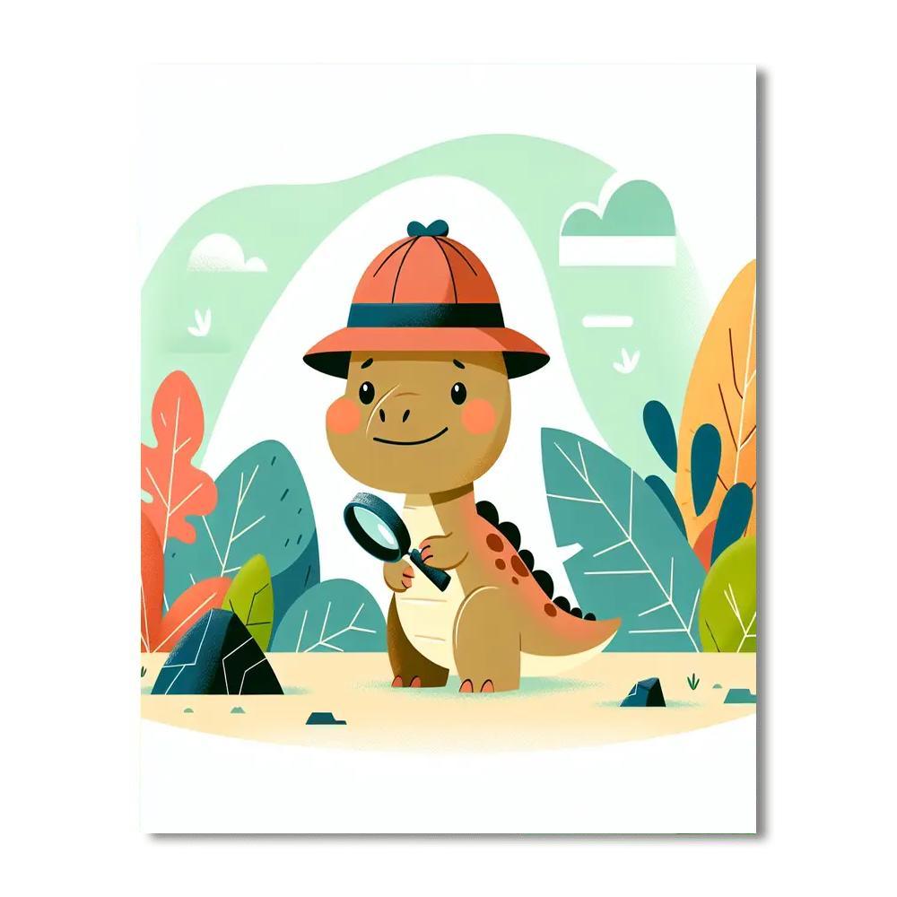 Dino Detective Mystery Painting Number Kit