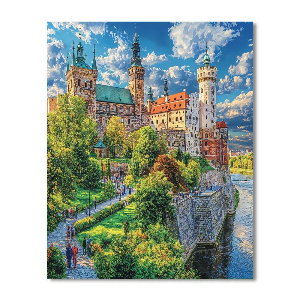 Krakow's Wawel Castle Painting Number Kit