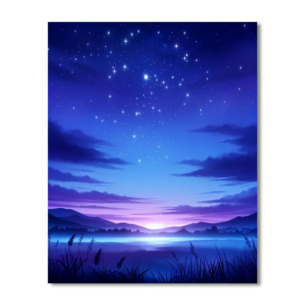 Twinkling Stars At Dusk Numbered Painting Kits