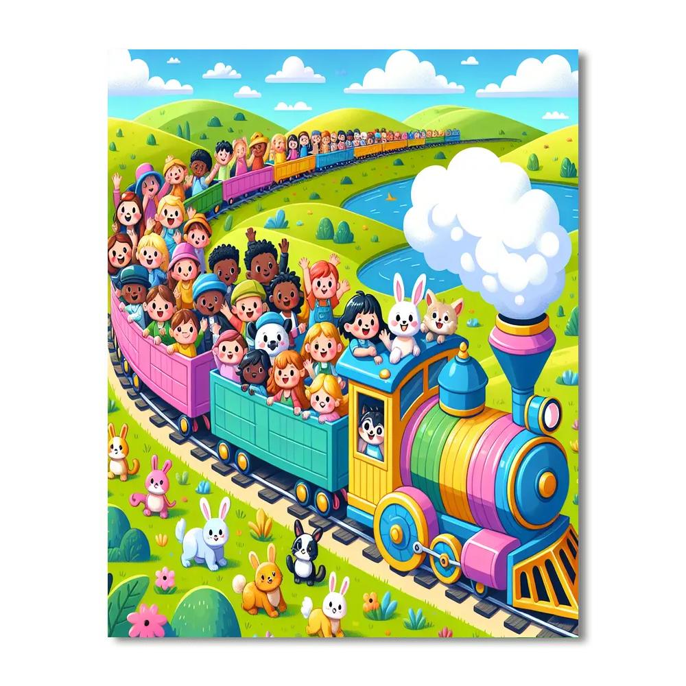 Adventure On The Train Paint By Numbers Kits