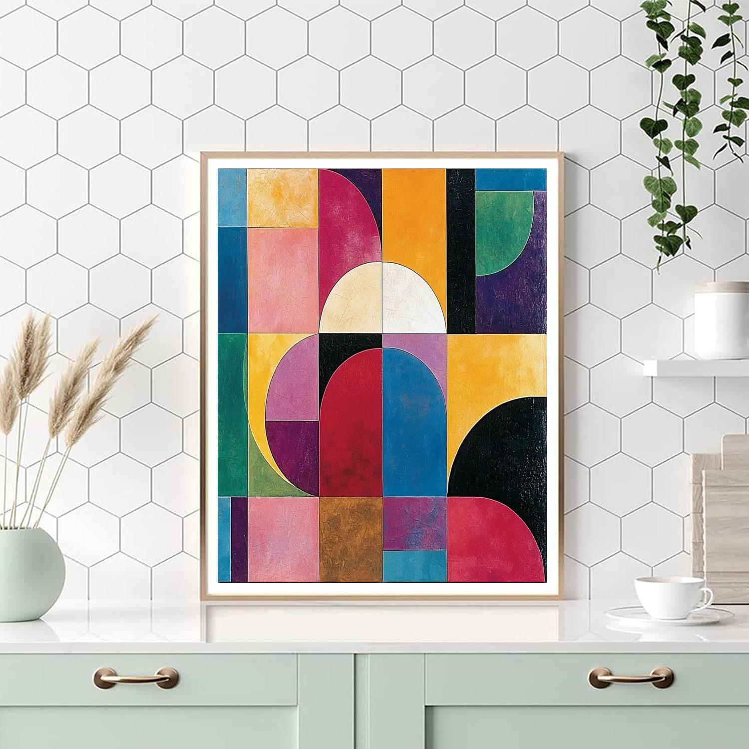 Kazimir Malevich Inspired Prismatic Abstraction  Paint By Color