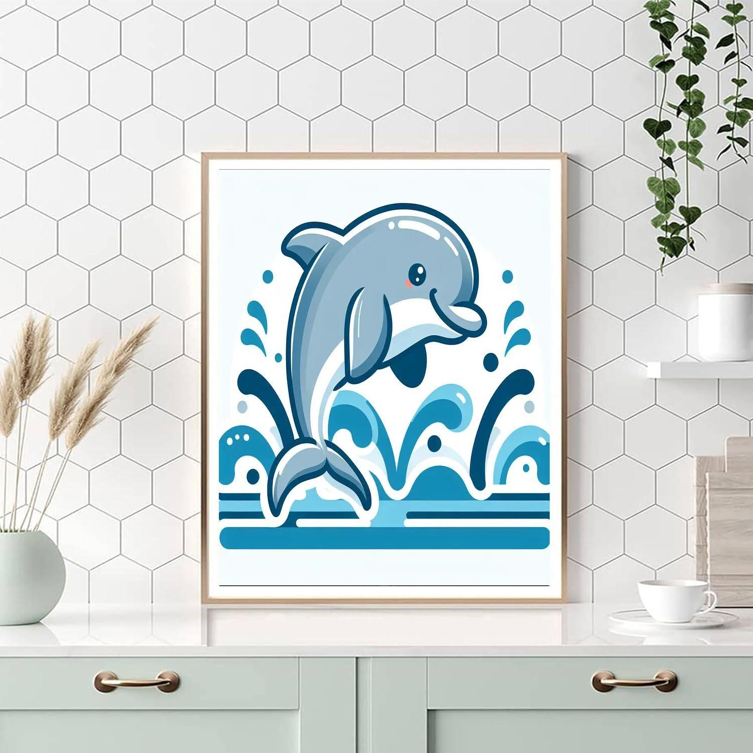 Dreamy Dolphin Delights Number Painting