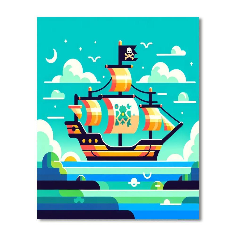 Pirate's High Seas Adventure Paint By Number