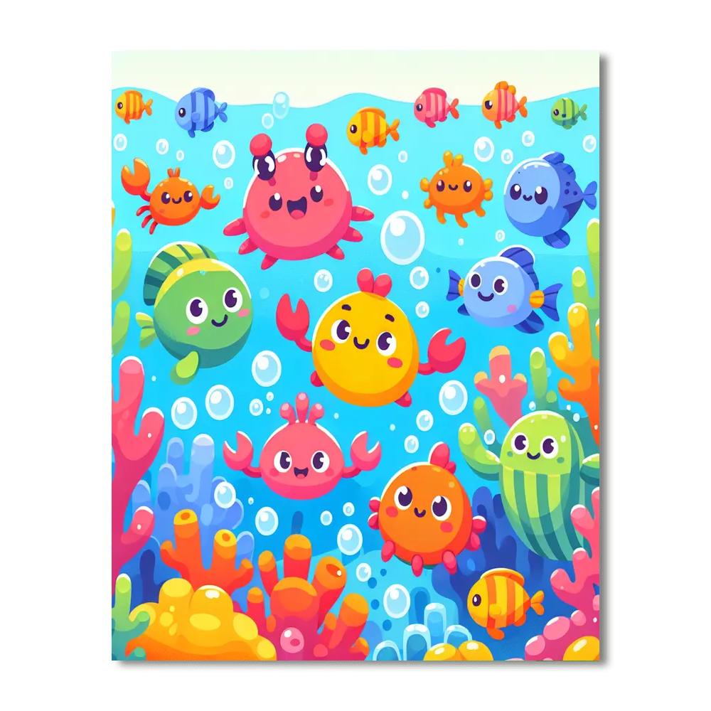 Rainbow Reef Revelry Numbered Painting Kits