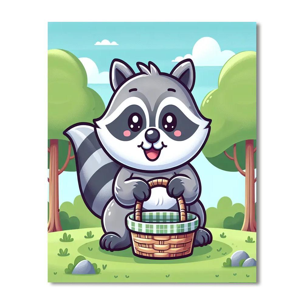 Adventurous Raccoon Paint By Numbers Kits