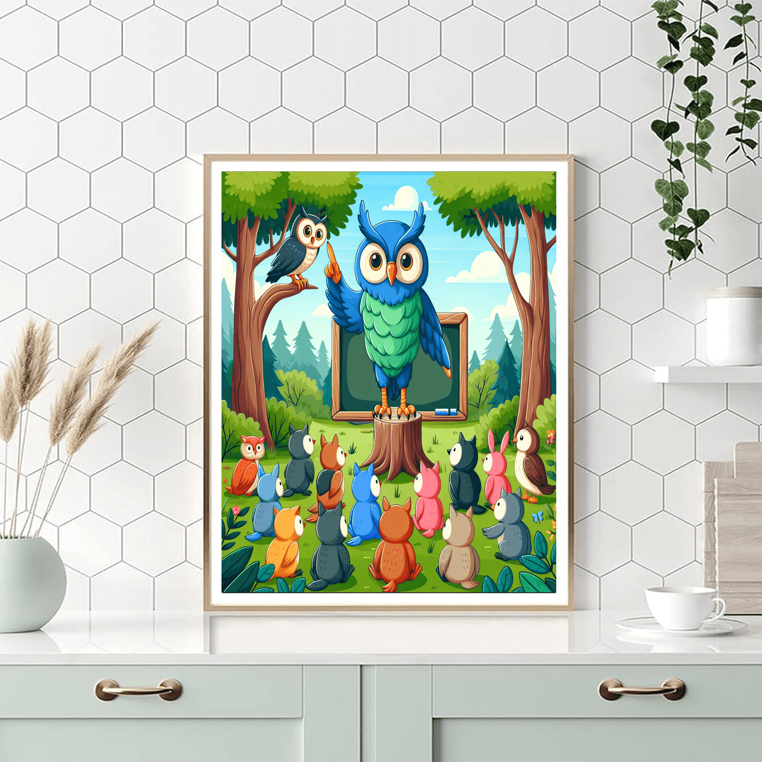 Forest Academy With Wise Owls Paint By Number