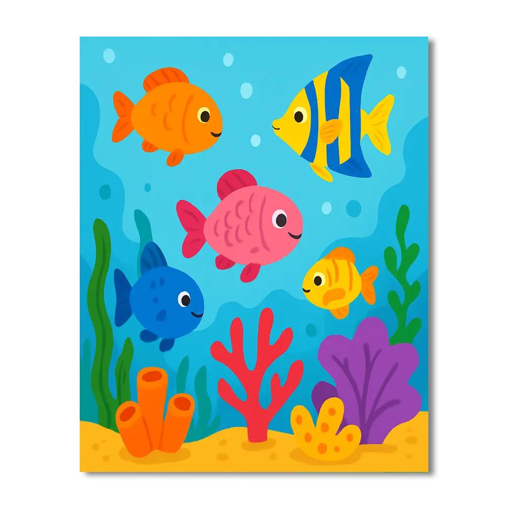 Funky Underwater Reef Numbered Painting Kits