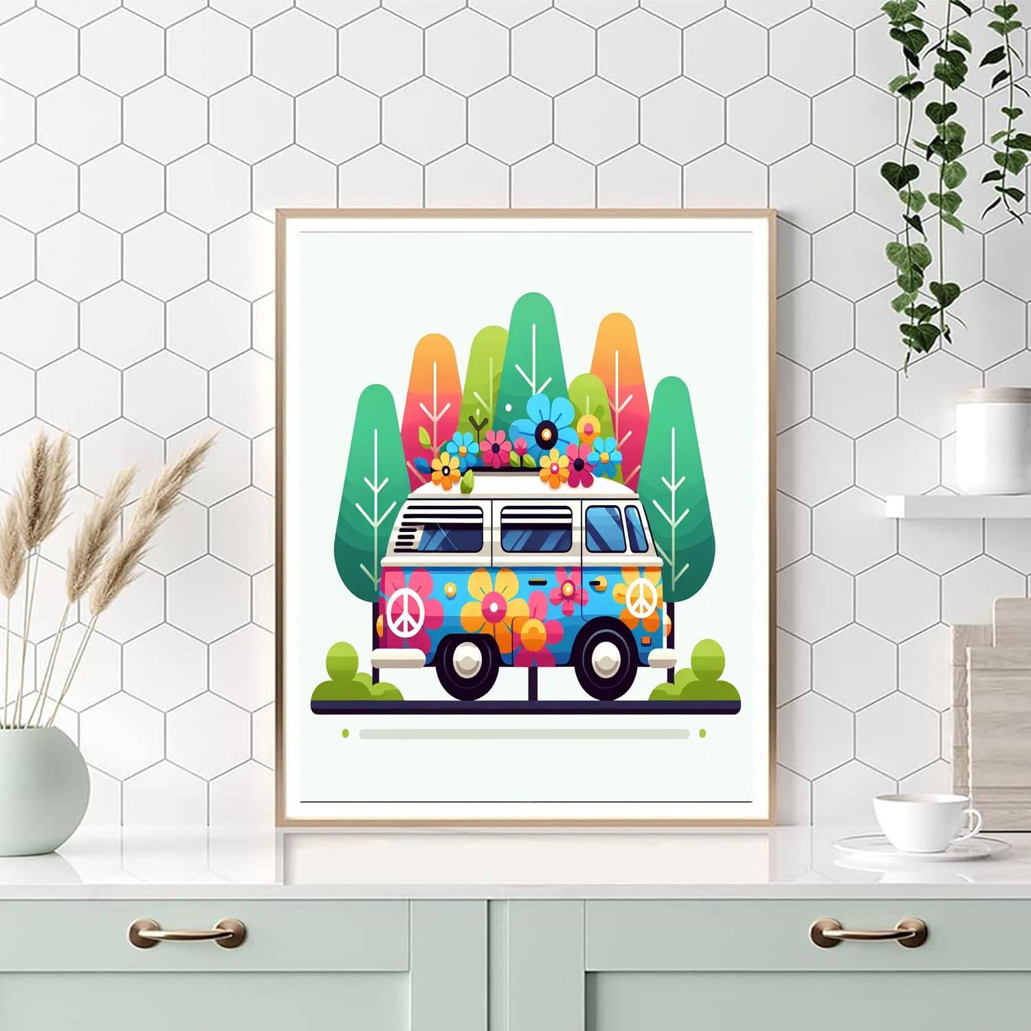 Happy Hippie Camper Paint By Numbers Kits
