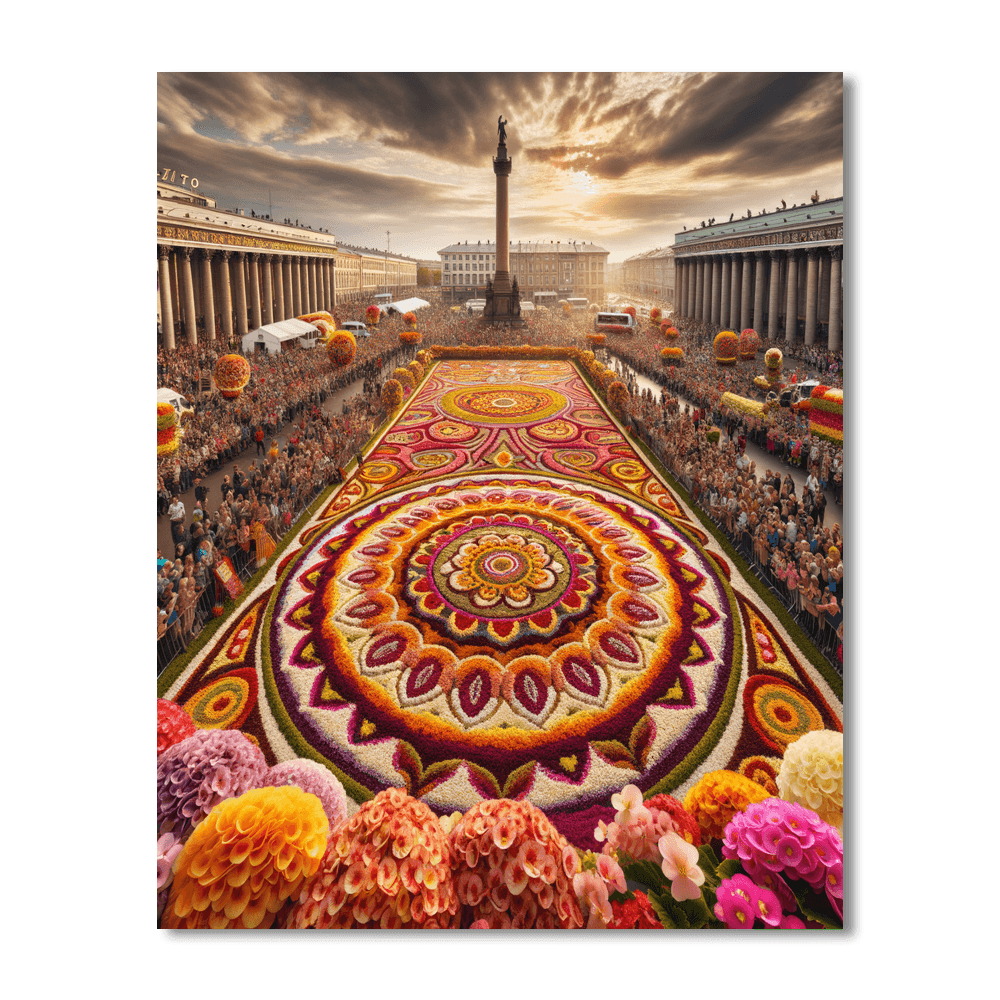 Flower Carpet - Brussels, Belgium Painting By Numbers Kit