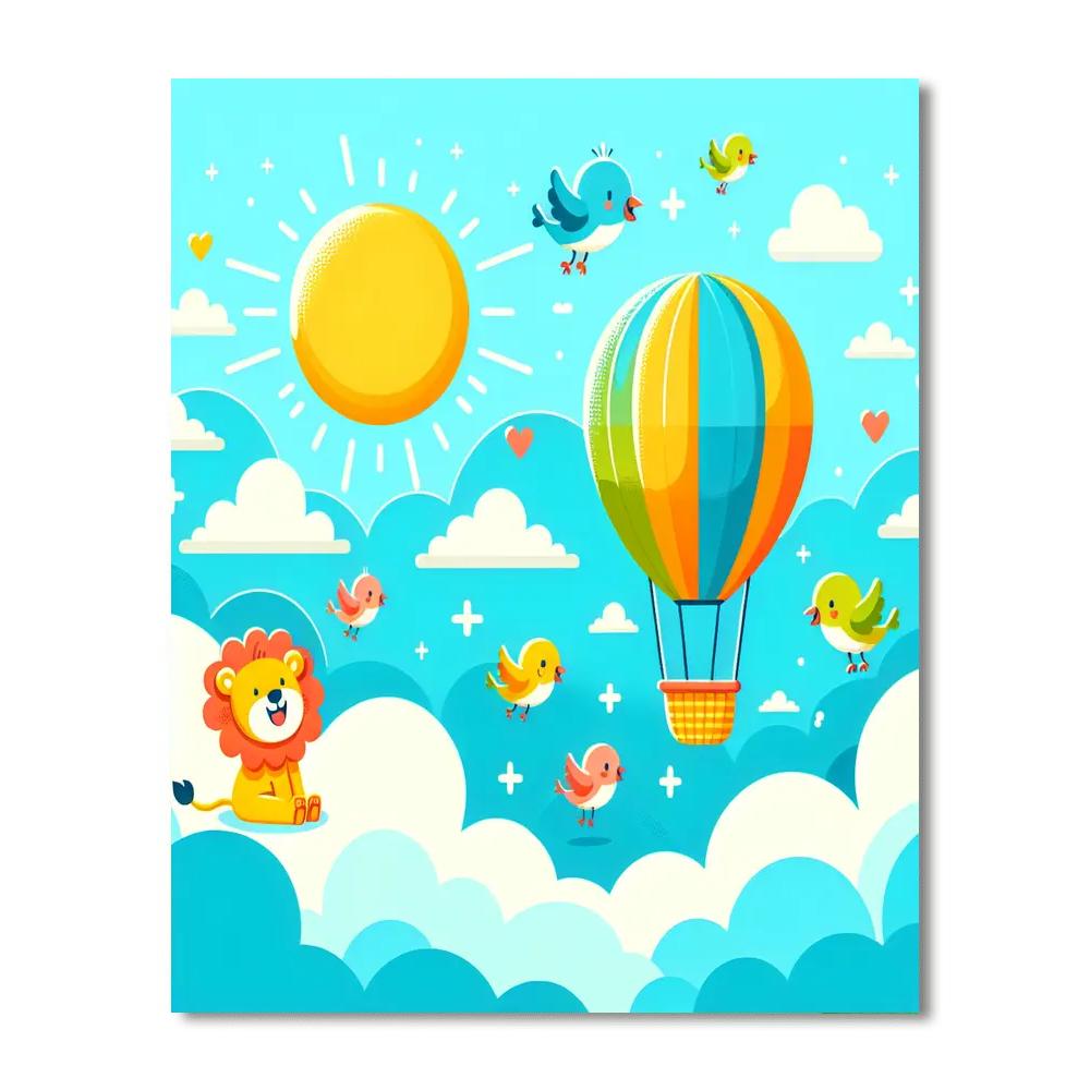 Spirited Sky Safari Number Painting