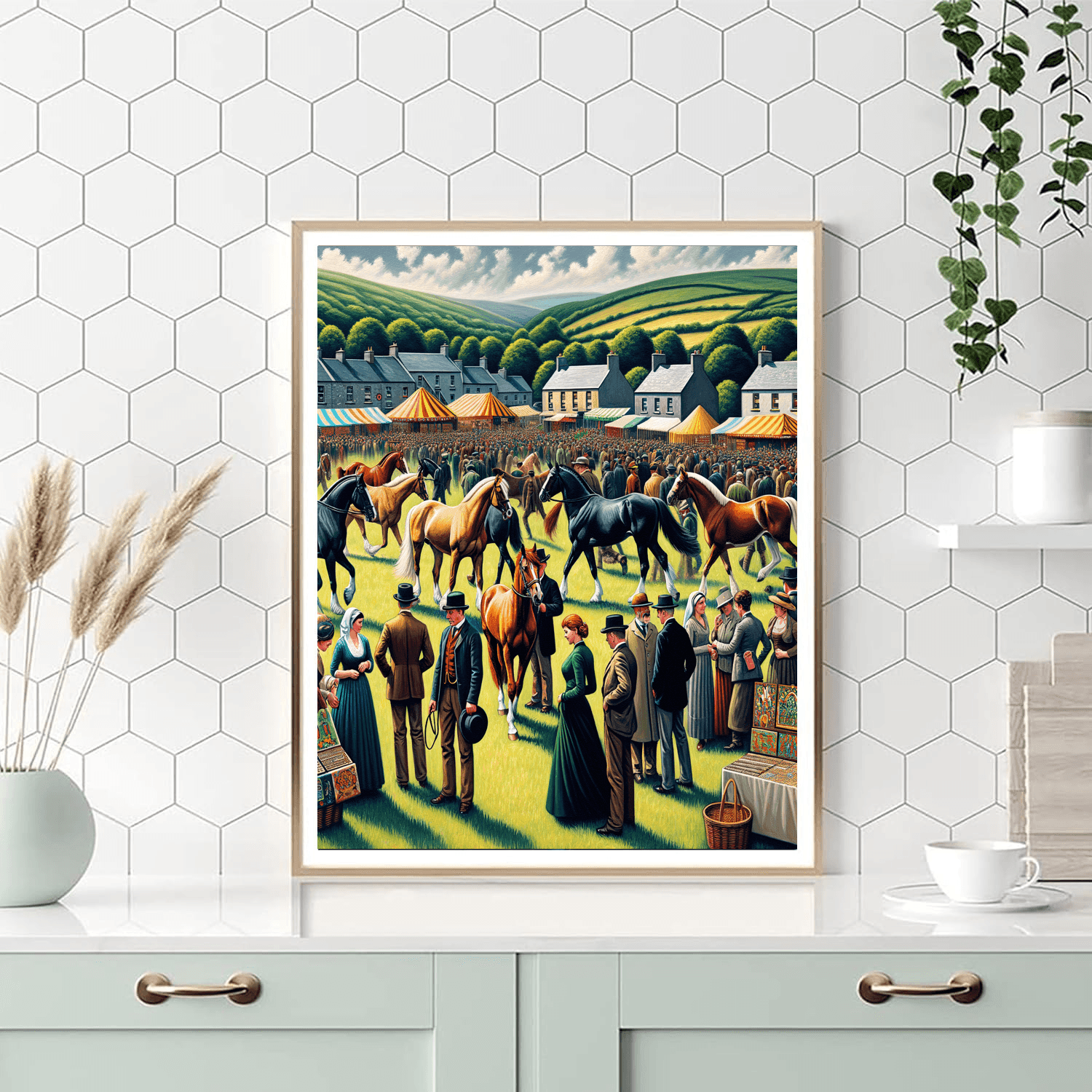 Ballinasloe Horse Fair - Ireland Number Painting