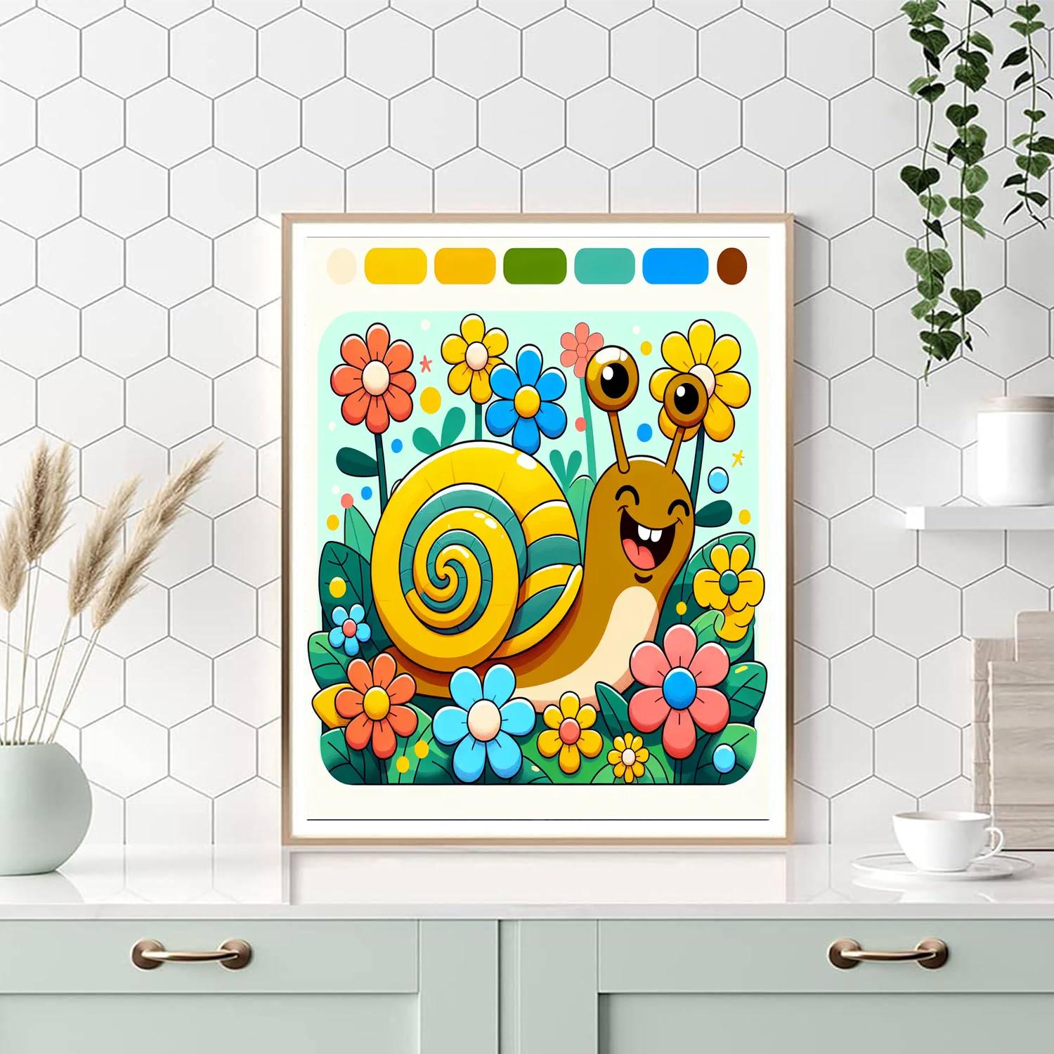 Dizzying Snail Paint By Numbers Art