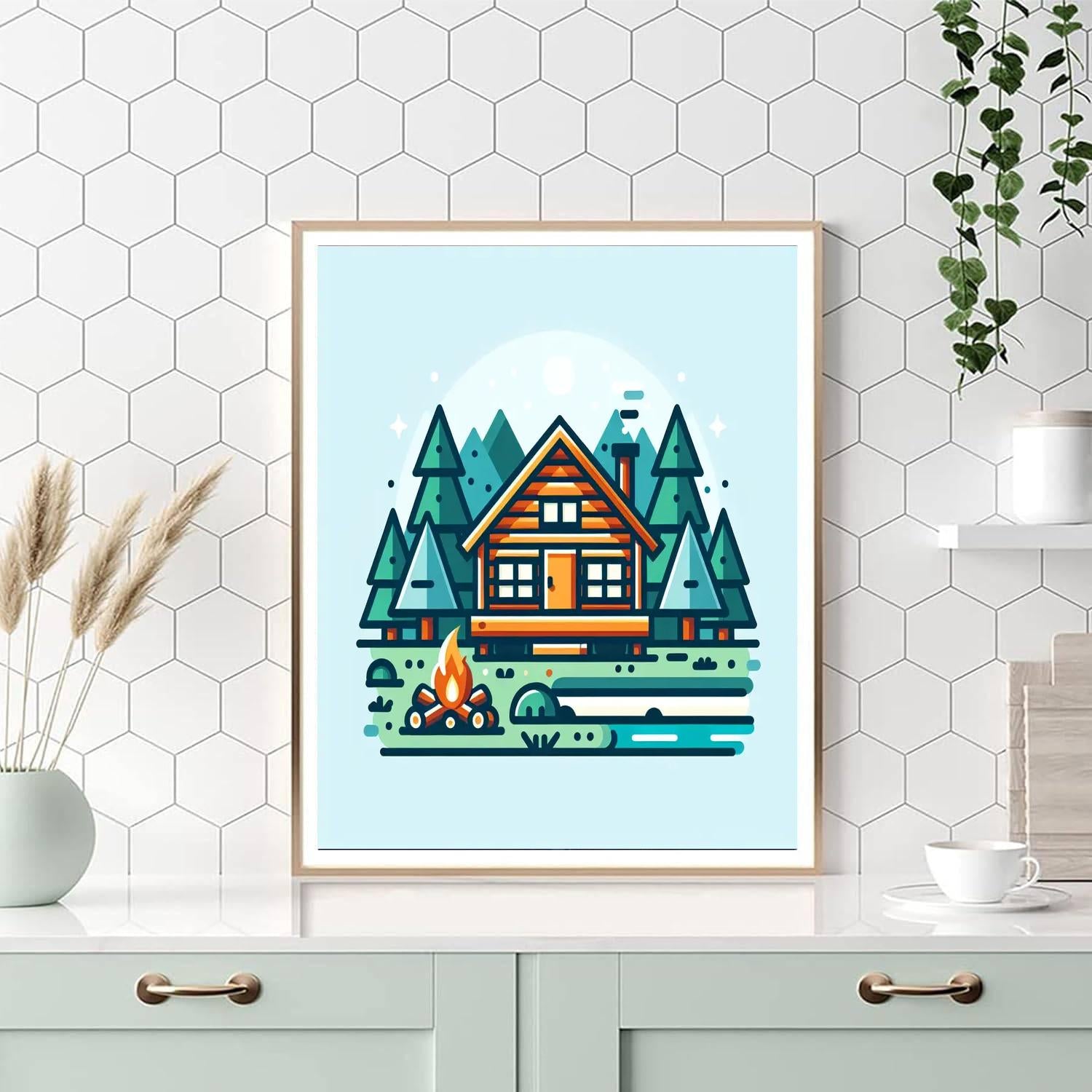 Explorer's Cabin Paint By Numbers Art