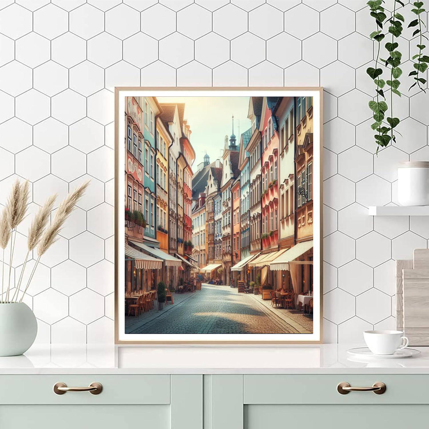Quaint European Streets Paint By Color