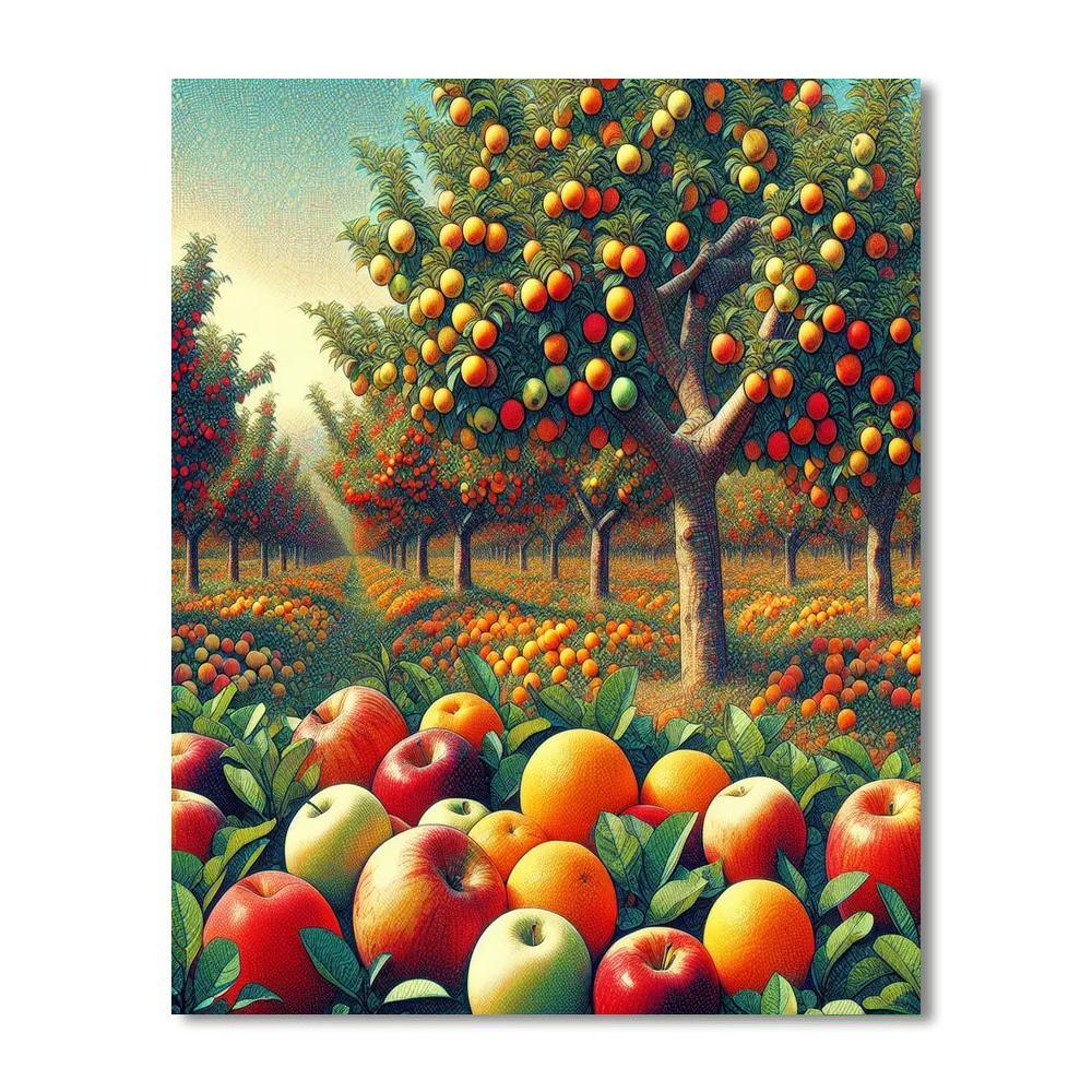 Delightful Fruit Orchard Paint By Numbers
